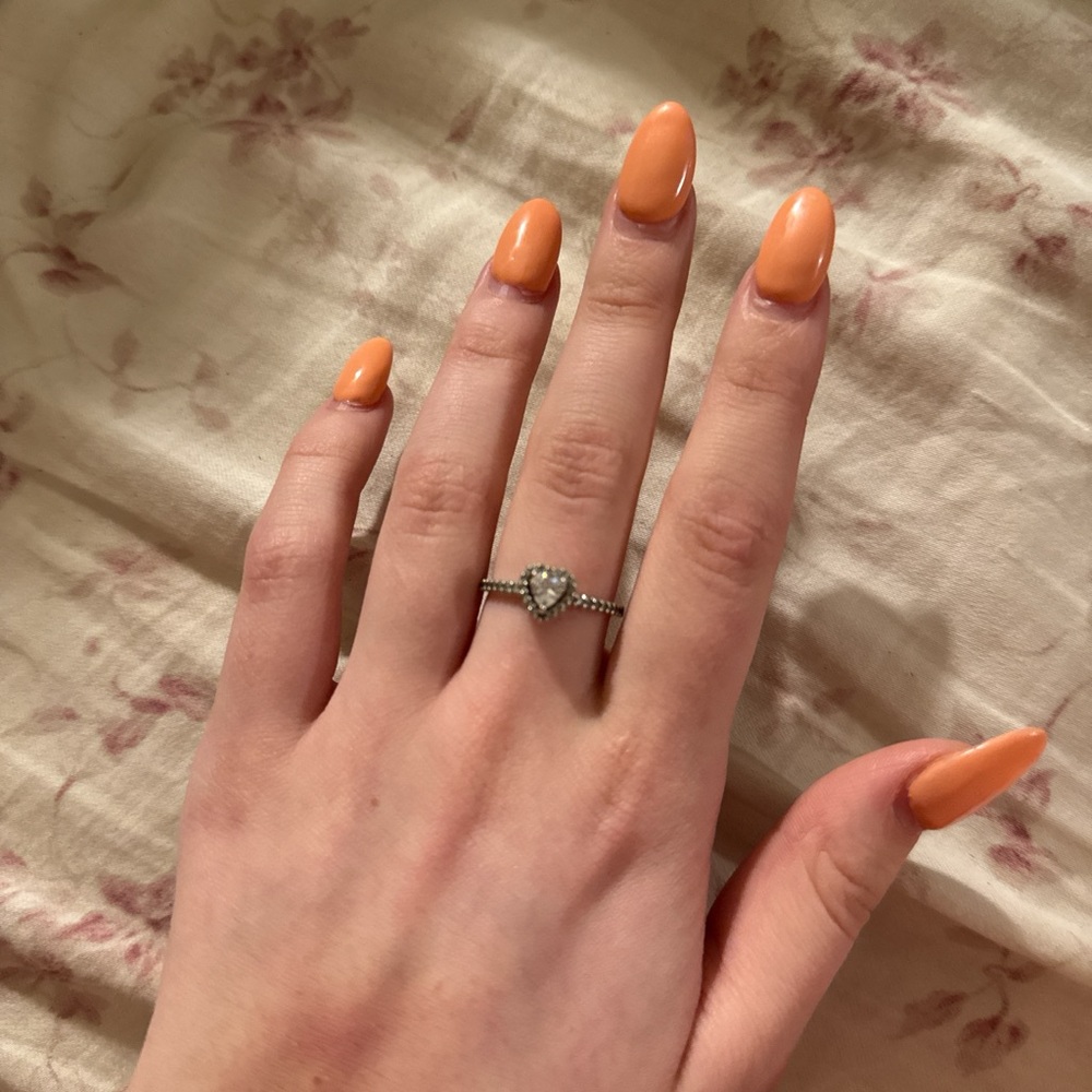 Pandora Elevated Heart Ring Sterling Silver